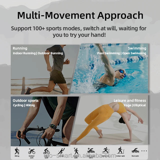 2024 1.85INCH Fashion Smart Watch Touch Screen BT Call IP68 Waterproof Alexa Heart Rate Sports Smartwatch for Men and Women