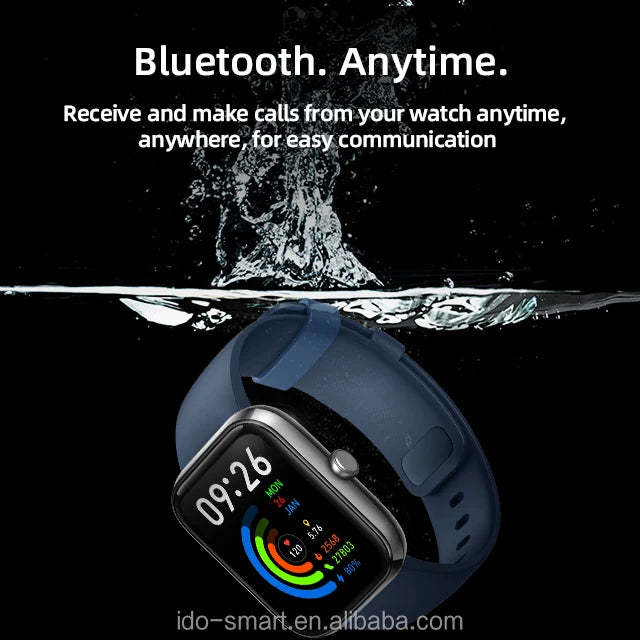 2024 1.85INCH Fashion Smart Watch Touch Screen BT Call IP68 Waterproof Alexa Heart Rate Sports Smartwatch for Men and Women