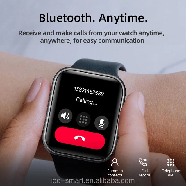 2024 1.85INCH Fashion Smart Watch Touch Screen BT Call IP68 Waterproof Alexa Heart Rate Sports Smartwatch for Men and Women