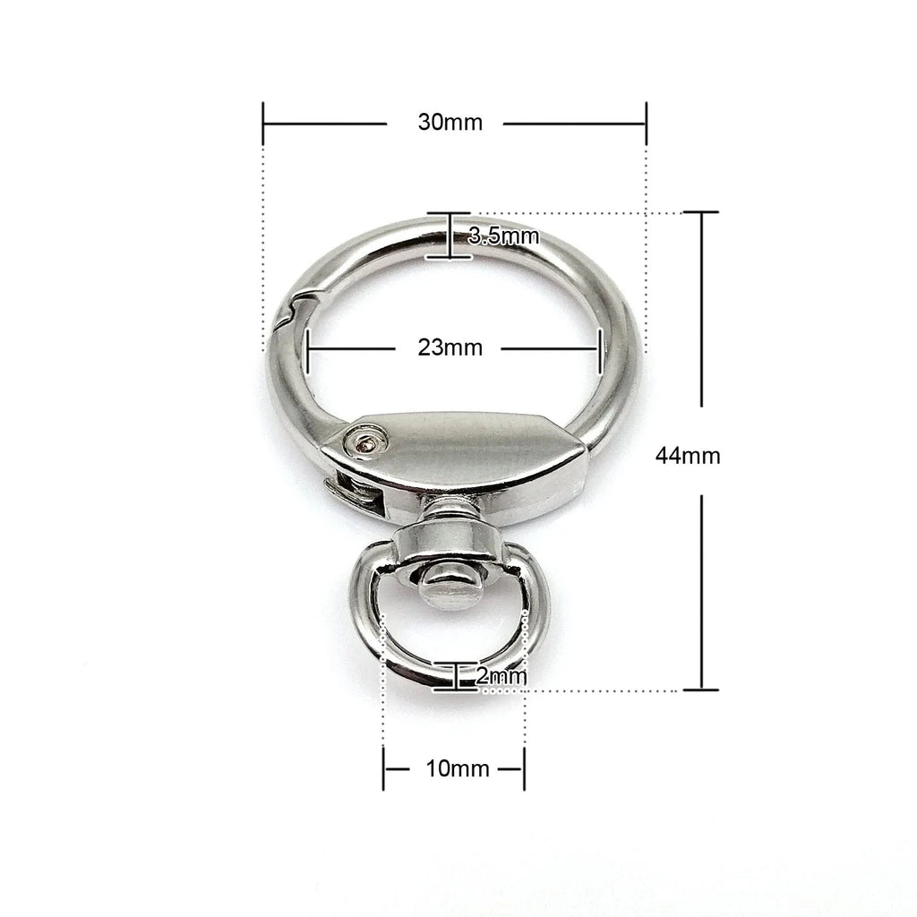Metal Swivel Lobster Spring O Ring Leather Bag Handbag Strap Connector Pendant Keyring Key Ring Dog Chain Snap Clasp Trigger DIY