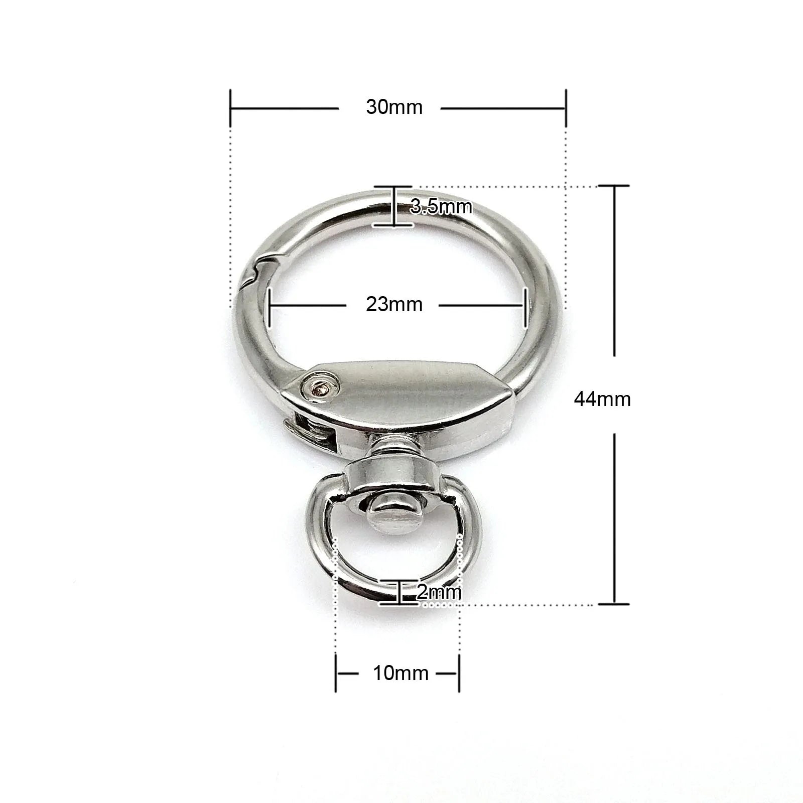 Metal Swivel Lobster Spring O Ring Leather Bag Handbag Strap Connector Pendant Keyring Key Ring Dog Chain Snap Clasp Trigger DIY