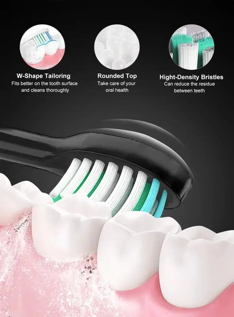 Electric Toothbrush Comes Brush Heads A Rechargeable Portable Electric Whitening Toothbrush with Holder and Travel Case