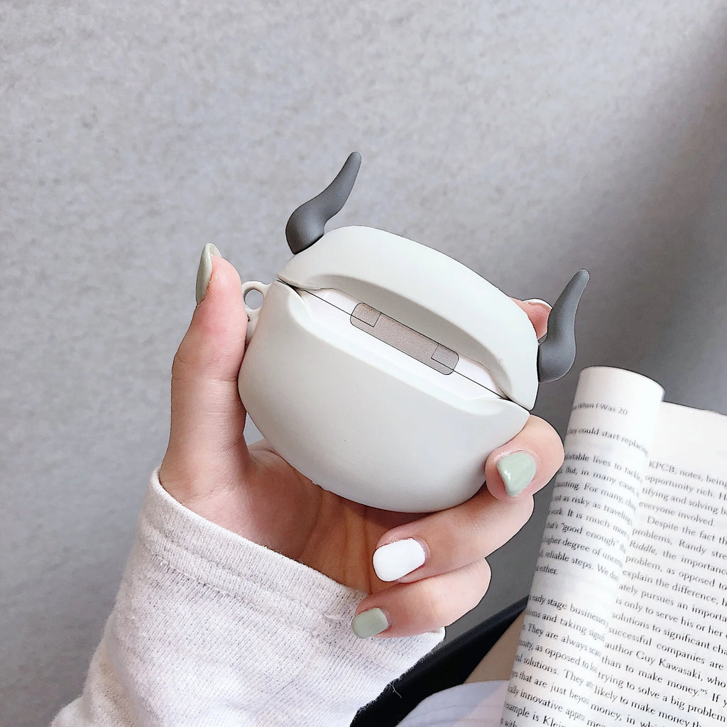 Headphone Case For Airpods 4 case  2 1 2Pro pro3 case Shell Cute Cartoon Popular Caw Design Silicone Ear Buds case with Hook