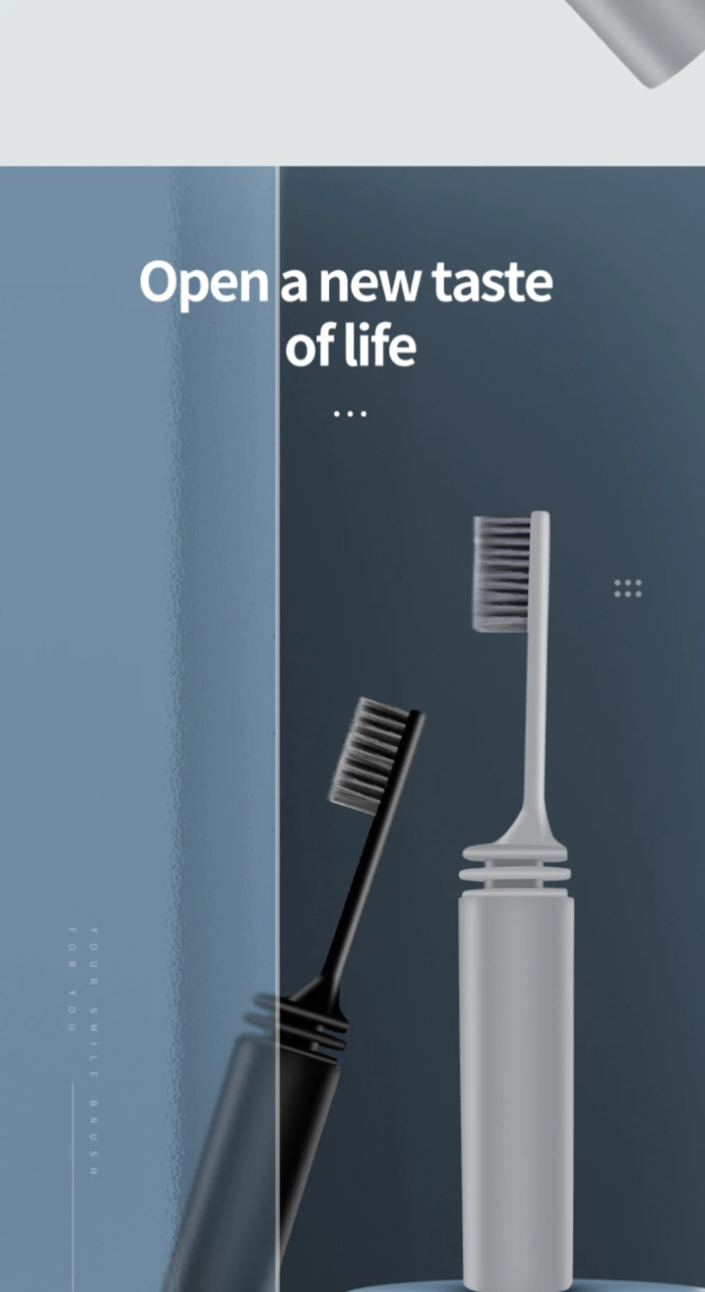 Travel Toothbrush Outdoor Camping Portable Folding Small Tooth Brush Traveling Toothbrushes for Adults Teeth Brushes