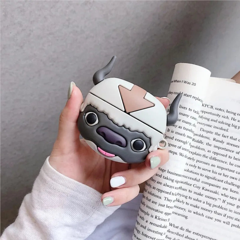 Headphone Case For Airpods 4 case  2 1 2Pro pro3 case Shell Cute Cartoon Popular Caw Design Silicone Ear Buds case with Hook
