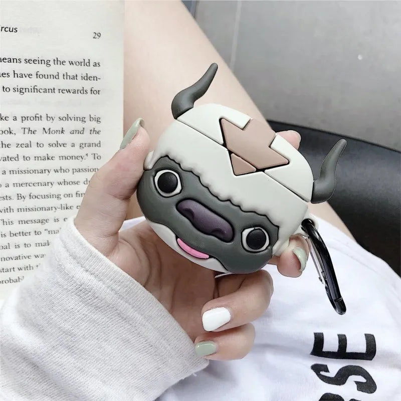 Headphone Case For Airpods 4 case  2 1 2Pro pro3 case Shell Cute Cartoon Popular Caw Design Silicone Ear Buds case with Hook