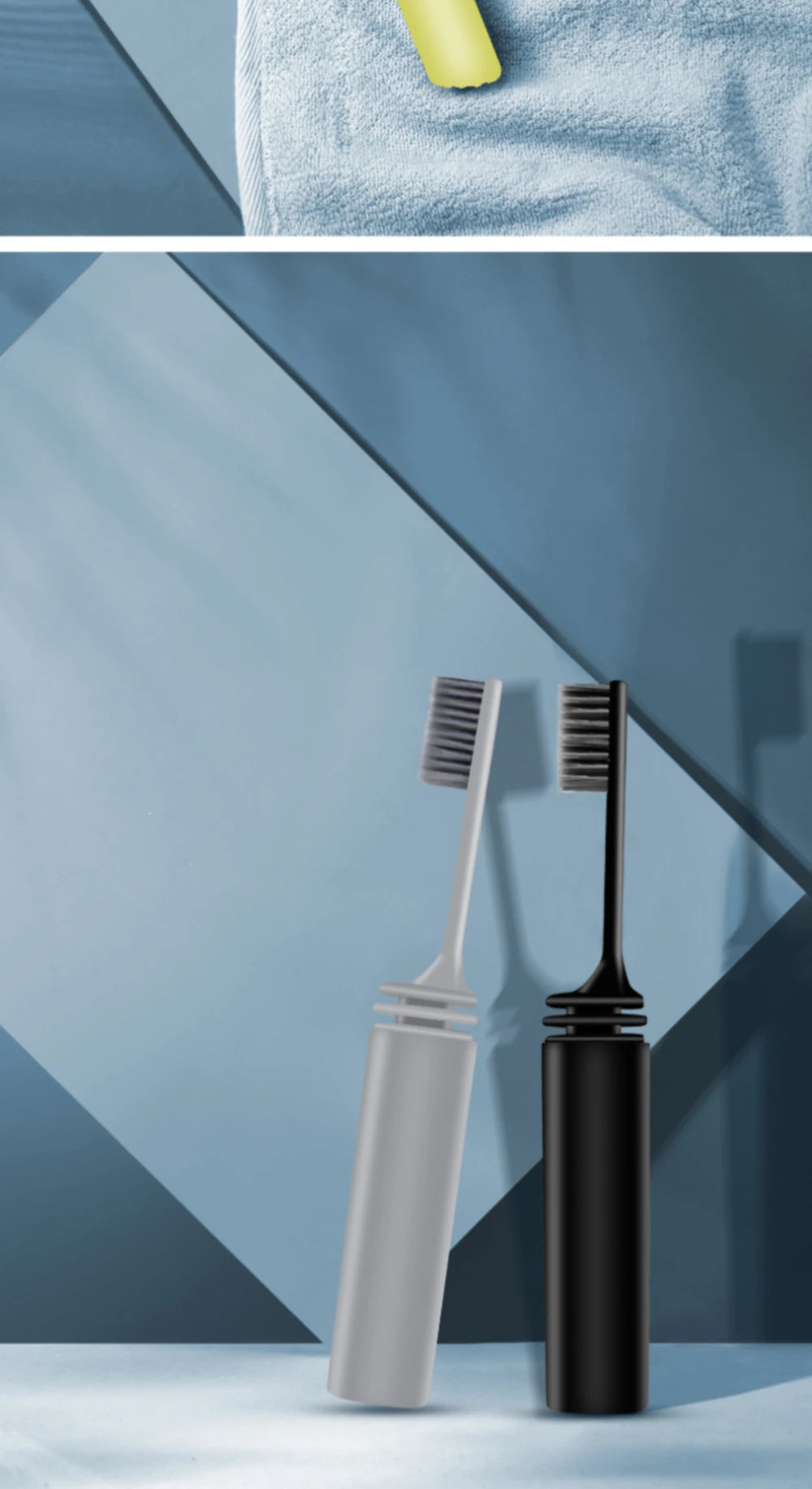 Travel Toothbrush Outdoor Camping Portable Folding Small Tooth Brush Traveling Toothbrushes for Adults Teeth Brushes