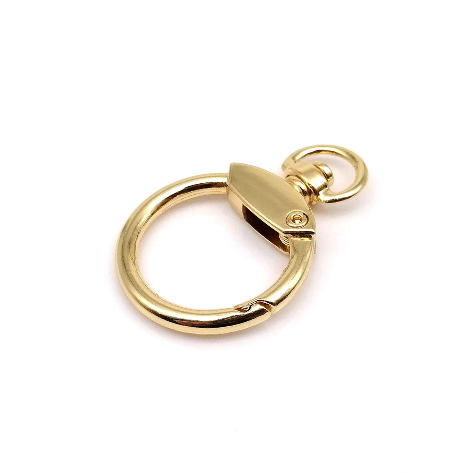 Metal Swivel Lobster Spring O Ring Leather Bag Handbag Strap Connector Pendant Keyring Key Ring Dog Chain Snap Clasp Trigger DIY