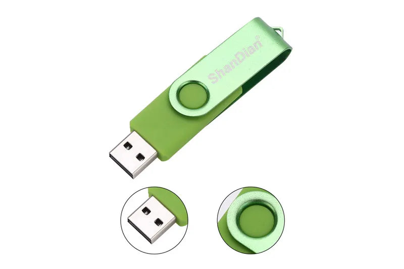 JASTER Plastic Rotatable USB 2.0 Flash Drive 128GB Free Key Chain Colorful Memory Stick 64GB Creative Gift Pen Drive 32GB 16GB