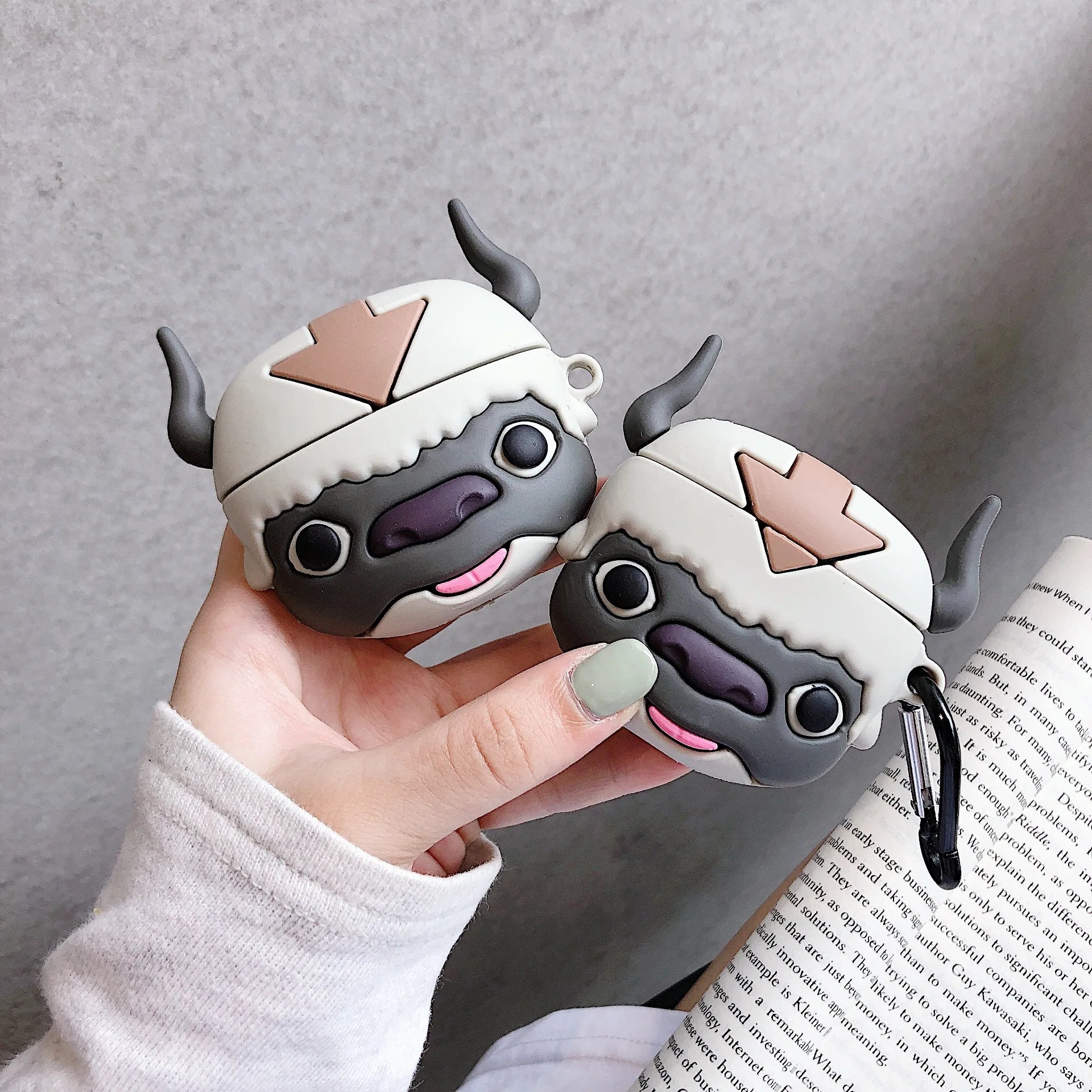 Headphone Case For Airpods 4 case  2 1 2Pro pro3 case Shell Cute Cartoon Popular Caw Design Silicone Ear Buds case with Hook