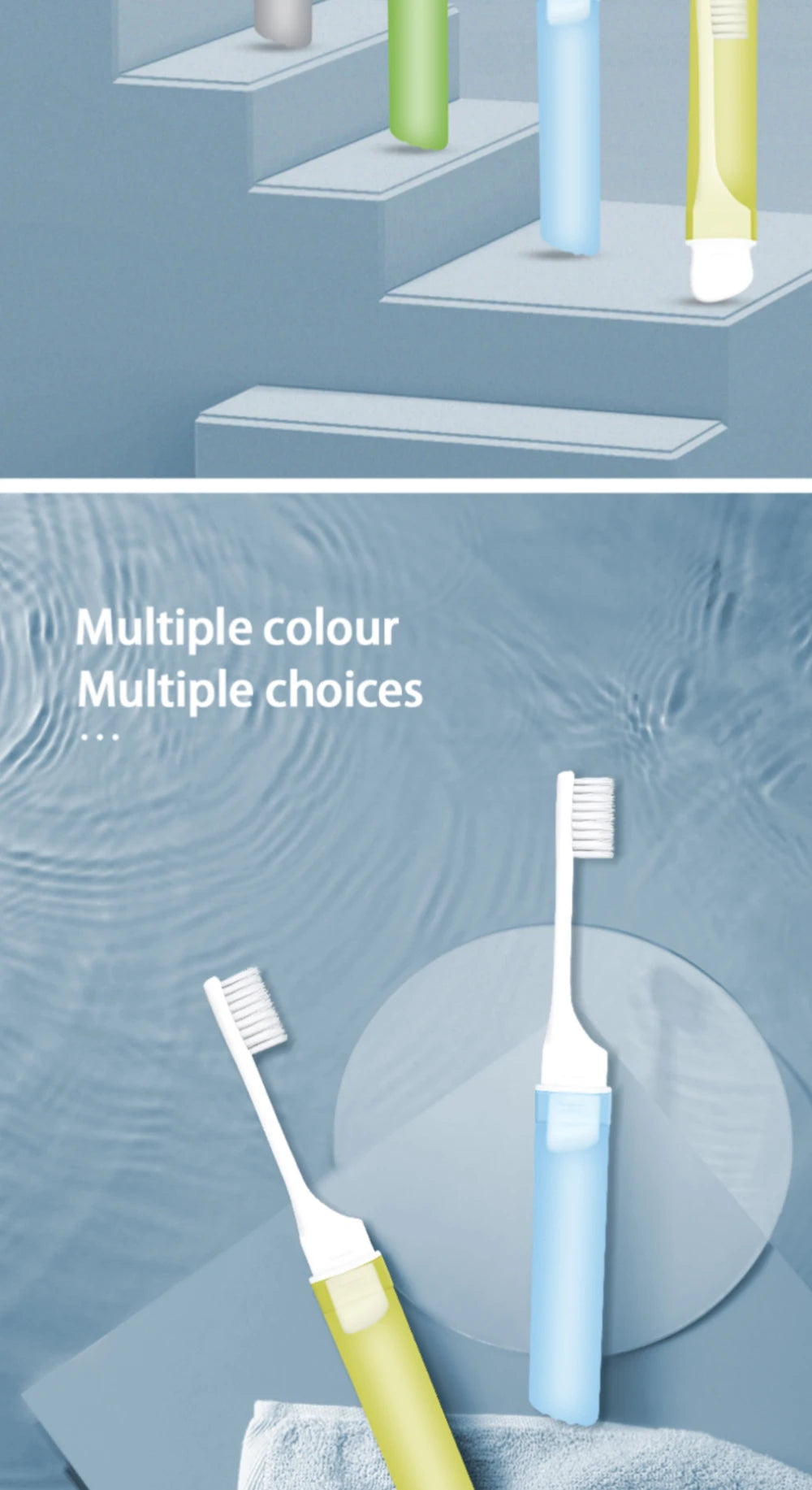 Travel Toothbrush Outdoor Camping Portable Folding Small Tooth Brush Traveling Toothbrushes for Adults Teeth Brushes
