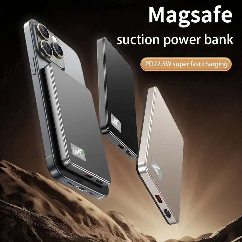 OnePlus 50000mAh Magnetic Wireless Power Bank PD 22.5W High Quality Alloy Fast And Thin Charger Portable Powerbank For Magsafe