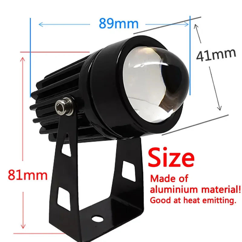 LED de pared para exteriores, iluminación de paisaje de 9W, 12W, 220V, rojo, verde, azul, RGB, IP66, impermeable, luces de un h
