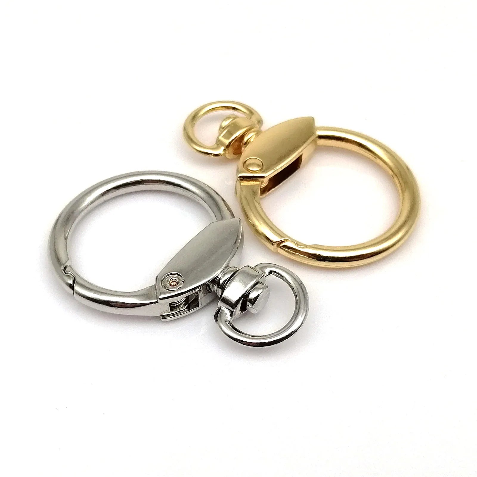 Metal Swivel Lobster Spring O Ring Leather Bag Handbag Strap Connector Pendant Keyring Key Ring Dog Chain Snap Clasp Trigger DIY