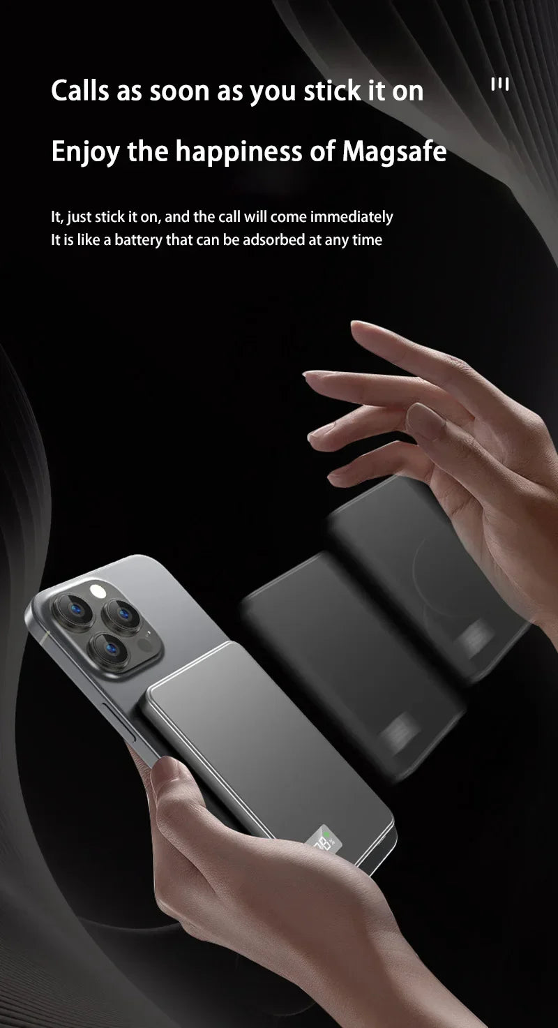 OnePlus 50000mAh Magnetic Wireless Power Bank PD 22.5W High Quality Alloy Fast And Thin Charger Portable Powerbank For Magsafe