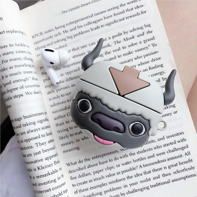 Headphone Case For Airpods 4 case  2 1 2Pro pro3 case Shell Cute Cartoon Popular Caw Design Silicone Ear Buds case with Hook